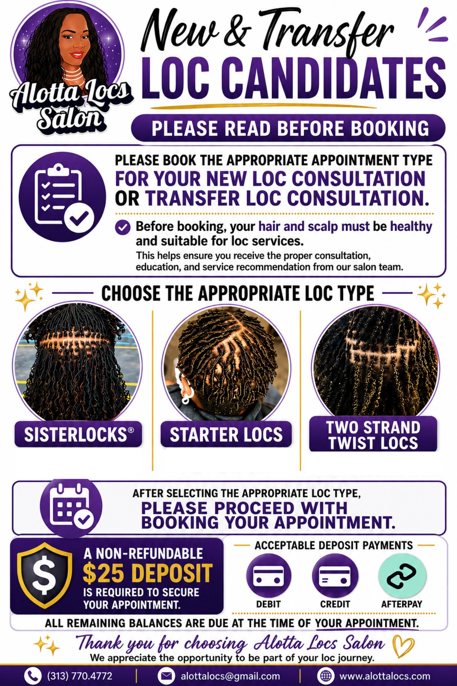 New and transfer loc candidates — please read before booking